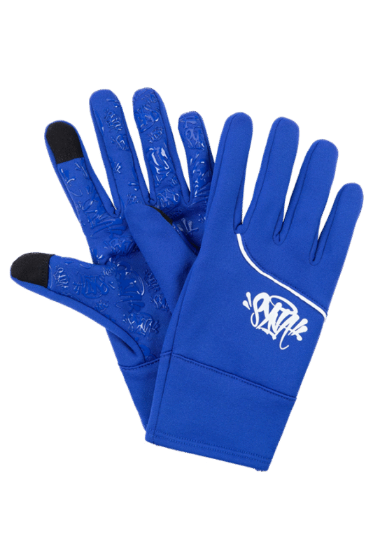 syna gloves blue and white